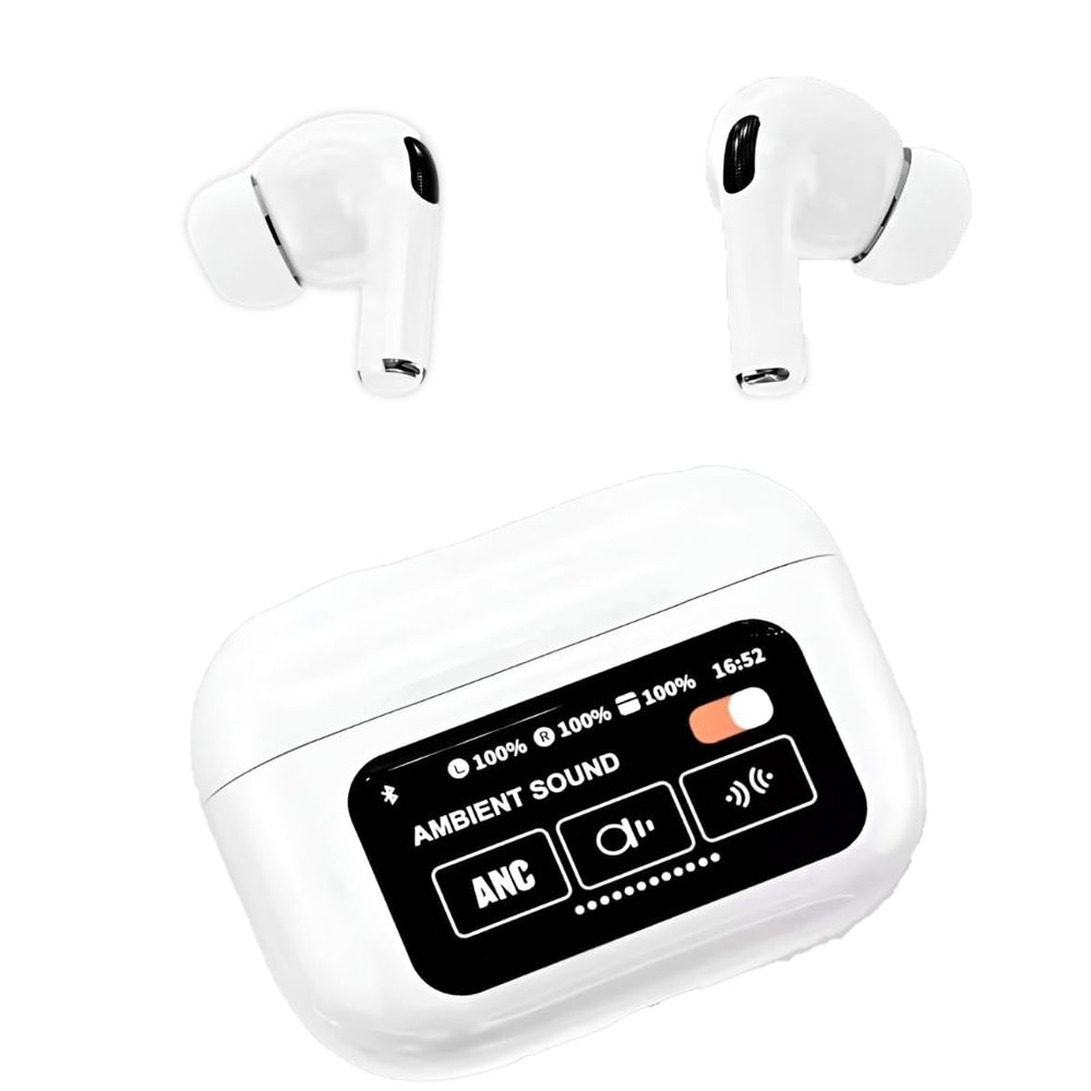 A9 Pro ANC Earbuds Touch Screen Display